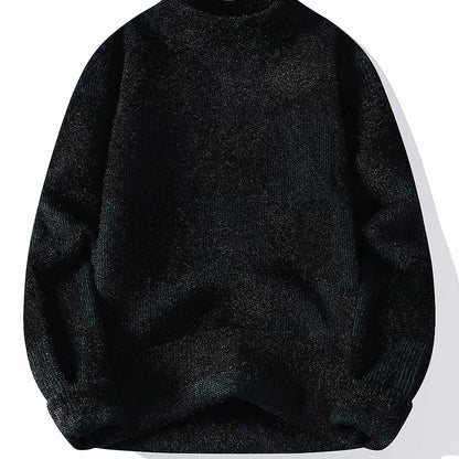 New Men'S Autumn And Winter Pullover Sweater with a Round Neck for Warmth, Knit