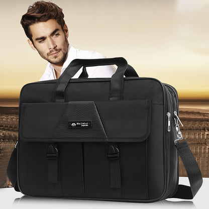 Large Capacity Polyester Briefcase Shoulder Bag with Zipper