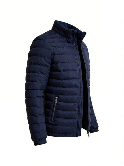 Men's Lightweight Windproof Casual Jacket with Stand Collar