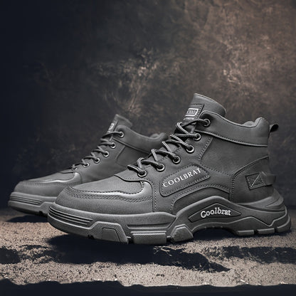 Men's Classic High-Top Work Boots with Thick Sole for Outdoor