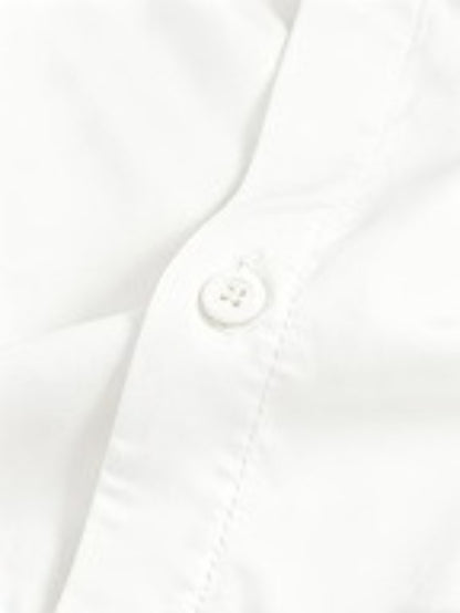 Men's Casual Minimalist Logo Print Shirt for Spring and Fall