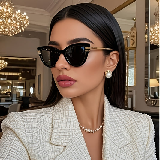 Unisex Retro Cat-Eye Full Rim Glasses Lightweight PC Frame