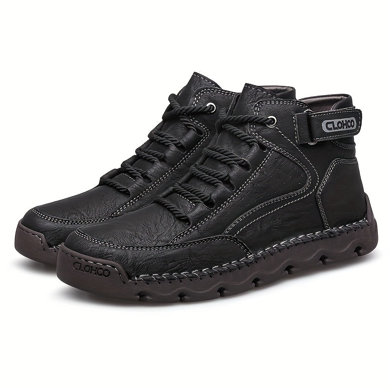 Men's Casual Mid-Top Lace-Up Rubber Sole Sports Shoes