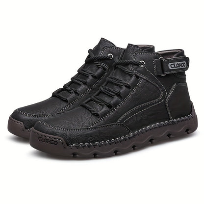 Men's Casual Mid-Top Lace-Up Rubber Sole Sports Shoes