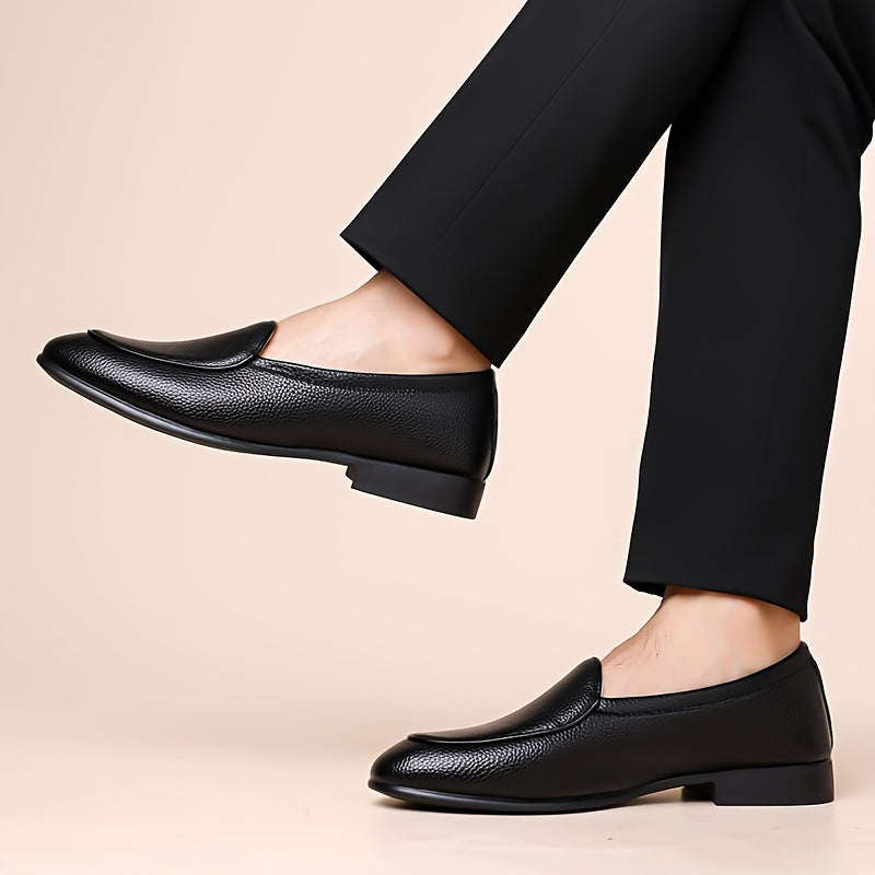 Men's Wide Fit Casual Slip-On Shoes with Microfiber Upper