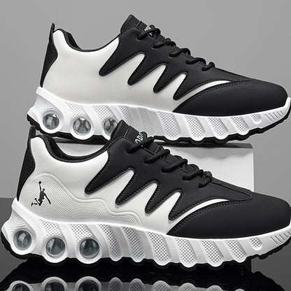 [sneakers] Trendy Men'S Cross-Training Shoes | ZQBOBING Mid-Top Lace-Up with Faux Upper, PVC Sole, EVA Insole | Perfect for All-Season Outdoor Activities