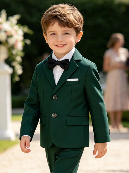 Boys' 3-Piece Gentleman Suit with Bow Tie for Special Occasions