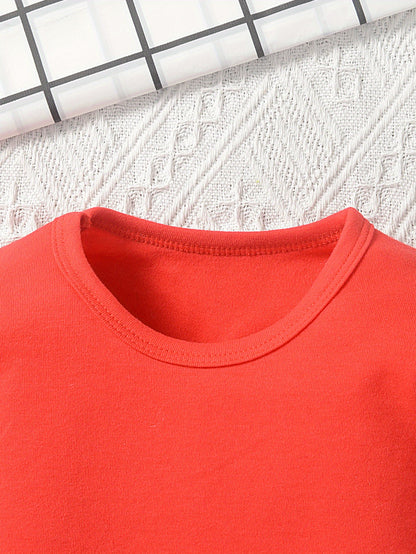 Cotton Long-Sleeve Baby Bodysuit with Geometric Print, Unisex
