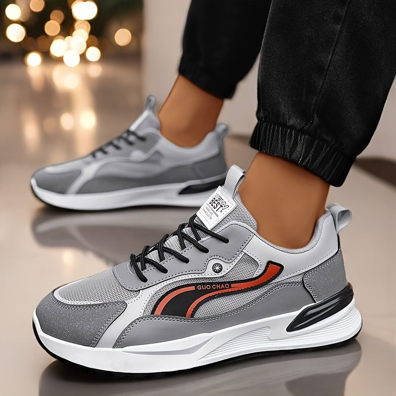 Men's Sneakers Running Shoes, Sporty Trendy Skate Shoes, Versatile Casual Loafers, Sailing Shoes, Flat Sole Skate Shoes, Green and Blue, for Spring, Autumn, Summer, All Seasons, Streetwear, Outdoor, Daily Wear, Hiking, Color- - ayq