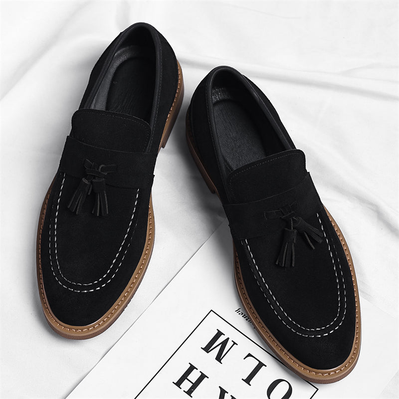 Men's Tassel Loafers Business Casual Slip-On Dress Shoes