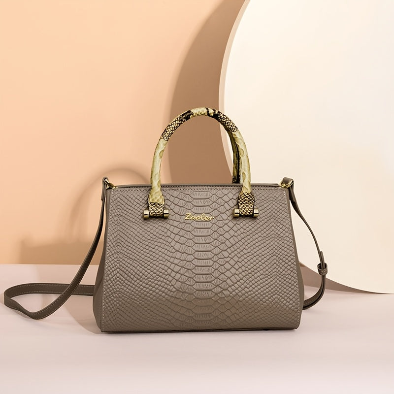 Elegant Genuine Leather Crossbody Bag for Women, Medium Size