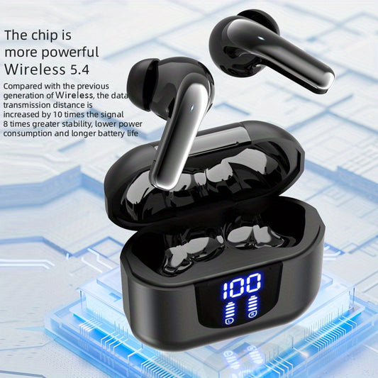 Wireless Headphones, Wireless 5.3 Earbuds, 13mm Speaker, 30H Playtime, Type-C Fast Charging Box, Stereo Wireless In-Ear Headset, Suitable for iPhone and Android In-Ear Headsets, Gaming Business Sports Headphone Mic