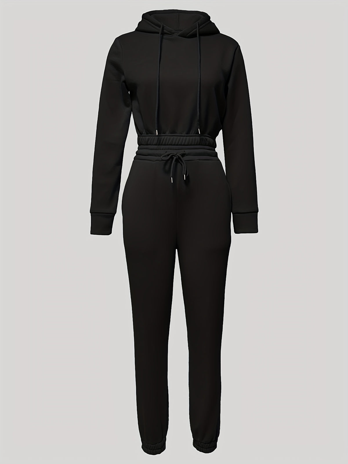 Women's Casual Hooded Sweatshirt & Drawstring Pants Set for Fall/Winte - ayq