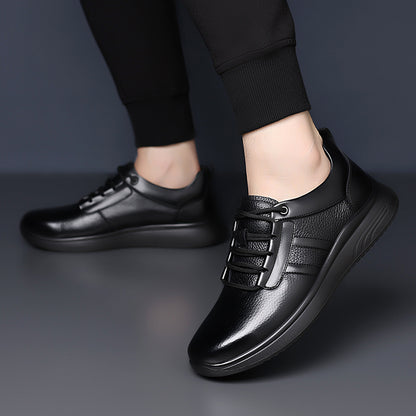 Men'S Fleece Lined Sneakers | Simple Panel Design, Heel Pull Tab, Trendy Casual Shoes for Campus Life and Dating, Low Top, Genuine Faux Leather Upper, Fabric Insole and Inner Material, Solid Color