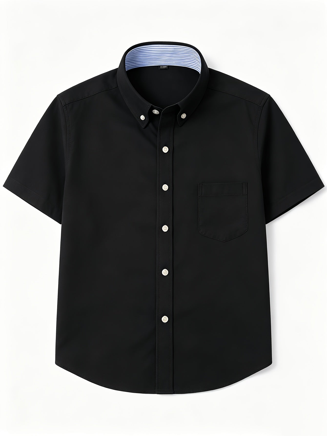 Teen Boys Short Sleeve Button-Down Oxford Shirt Casual Summer