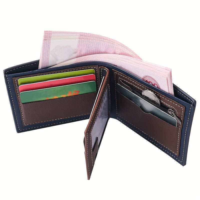 Travel Accessories Travel Wallet Premium Men's Card Holder Daily Use ID Case with 8 Card Slots Unisex Ticket Holder Coin Purse Suitable for and Middle-Aged Christmas Gift