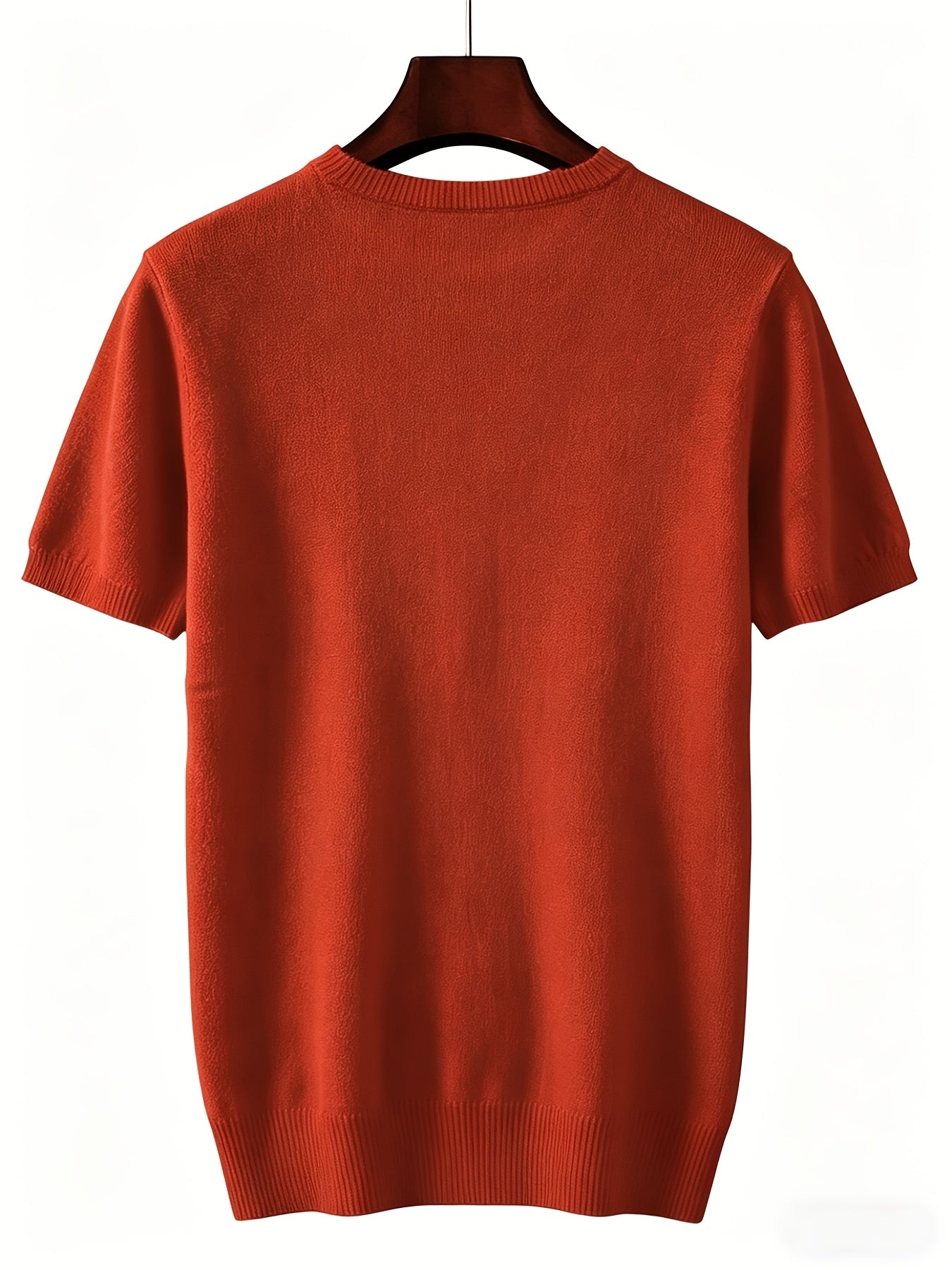 Men's Casual Knit Short Sleeve Crew Neck Sweater