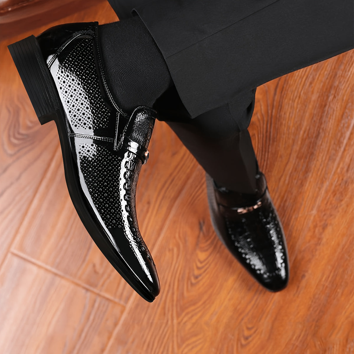 Men's Oxford Dress Shoes - Breathable Low-Top Business & Casual