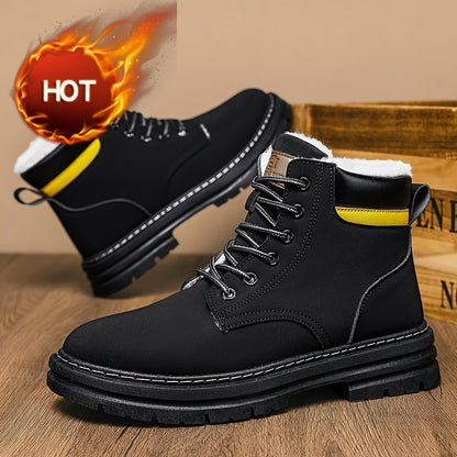 Plus Size Men's Snow Boots, -Lined Warm Shoes,Walking Boots, Winter Shoes Men, Snowboard Boots, Mens Hiking Boots, Mens Winter Shoe, Warm Shoes for Men, Mens Boots for Winter,Cold Weather Boots, Stylish Winter Footwear, Warm