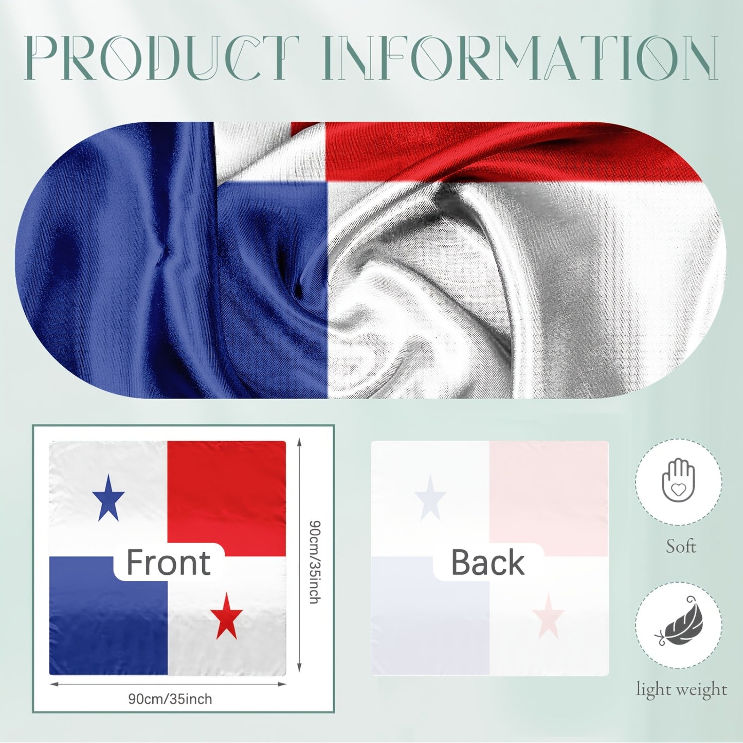 Lightweight Panama Flag Headscarf for Sports and Outdoor Wear