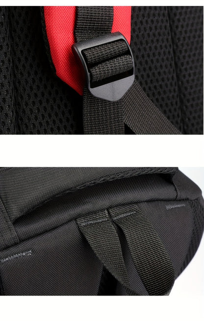 Durable Oxford Fabric Backpack - Spacious, Breathable, Adjustable Strap, Laptop Compartment, Ideal for Hiking, Camping, Travel, School  Work - High 46cm, Long 32cm, Thick 19cm, School Backpack   Adjustable Strap Backpack   D