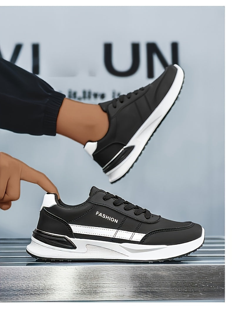 Men's Road Running Shoes, Large Size Men's Outdoor Hiking Shoes, Lace-up Walking Shoes, Training Shoes, Low-top Running Shoes, Trendy Skate Shoes, Student Casual Sneakers for Spring, Summer, Autumn, and All Seasons