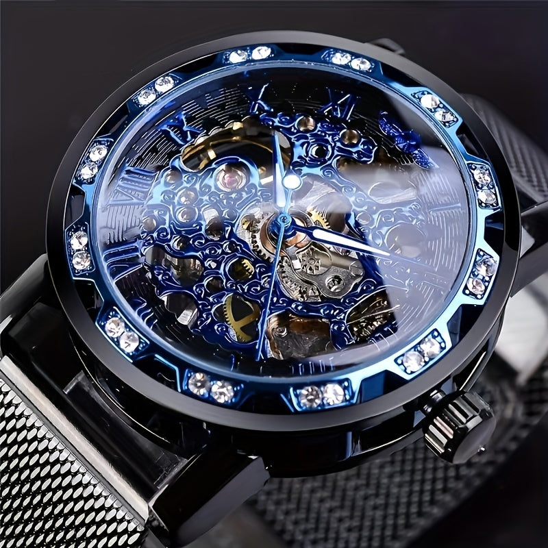 A Genuine Mechanical Watch With A Hollow Design For Men, A Stylish And Cool Famous Watch, A Tech-savvy And Luxurious Hot Sale Men's Watch, A Casual And Versatile Branded Wristwatch.