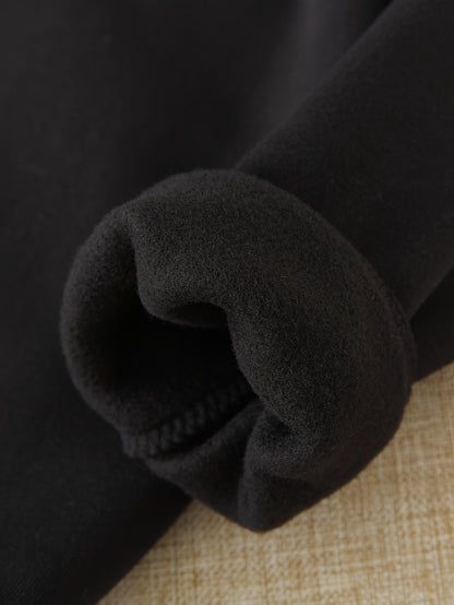 CHICFULL Boys' Hello 2026 New Year's Eve Party Sweatshirt - Glittery Golden Lettering & Number Print, Thickened Warm Round Neck Pullover, All-Season Casual Sweater for 2025-2026 Birthday Celebrations & Casual Attire, Machine