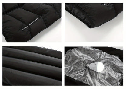 Men's Casual Sleeveless Stand Collar Vest, Thickened Warm Sweater, Autumn Winter Solid Color Zip-up Jacket, Coldproof Outdoor Top, Graphene Warmth, Fashion Webbing, Suitable for Daily Activities, Holiday Gift