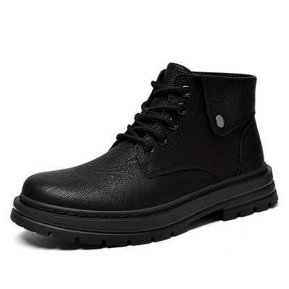 Men's Vintage Short Ankle Boots with Split Leather Upper