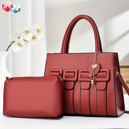 Women's Large Black PU Leather Single Shoulder Crossbody Bag