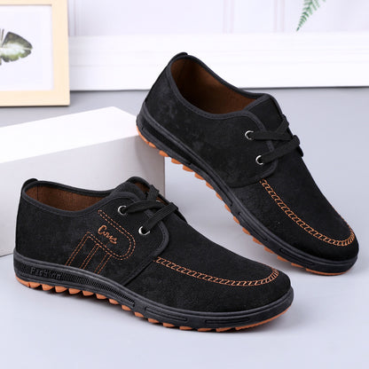 Men'S Soft Sole Slip-On Loafers - Brown Fabric Upper with Rubber Sole, Comfortable Casual Shoes for Casual Attire, Casual Footwear   Slipon Design   Comfortable Footwear