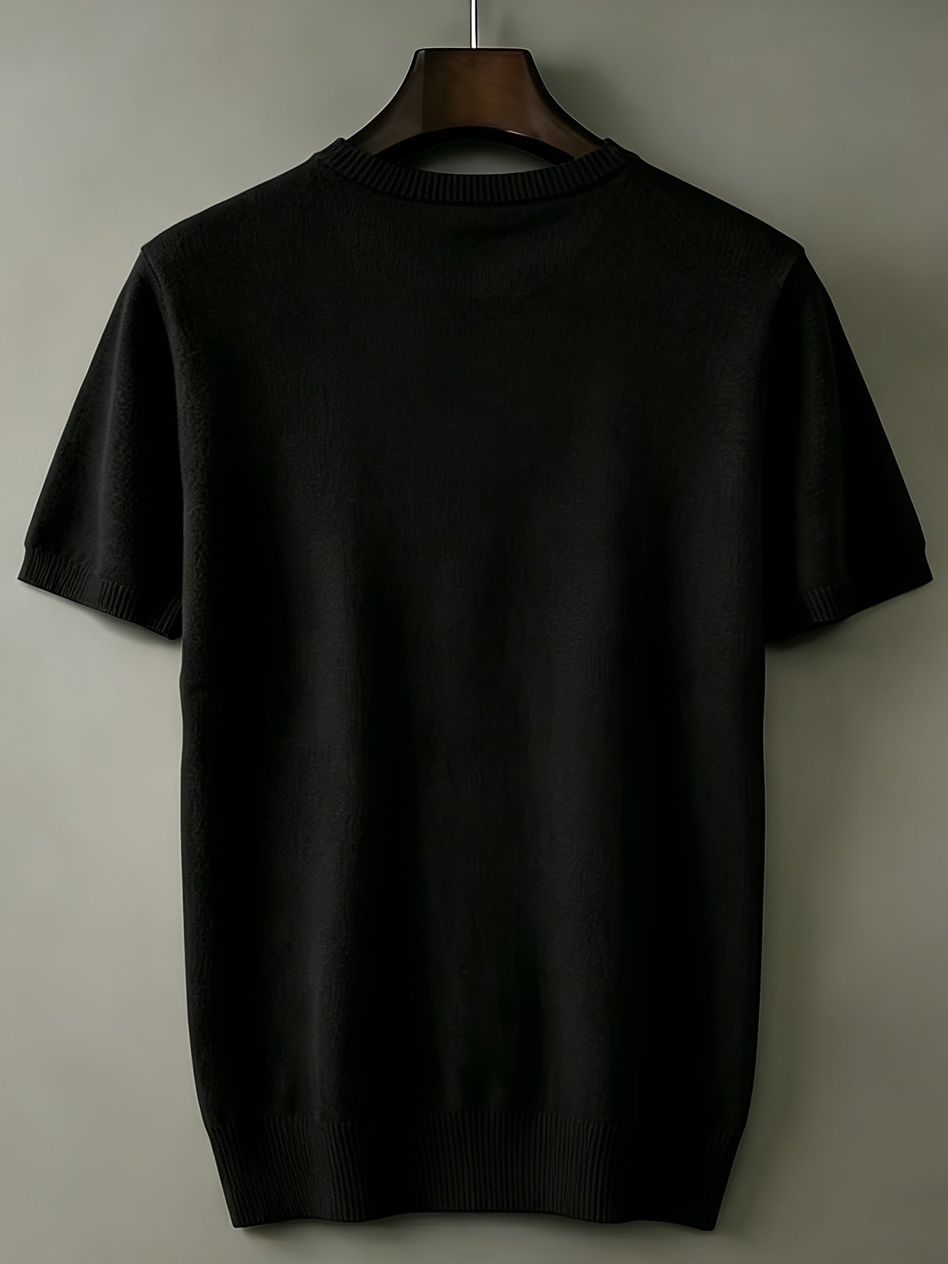Men's Casual Knit Short Sleeve Crew Neck Sweater