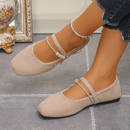 Plus Size Women’s Casual Square Toe Mary Jane Flats