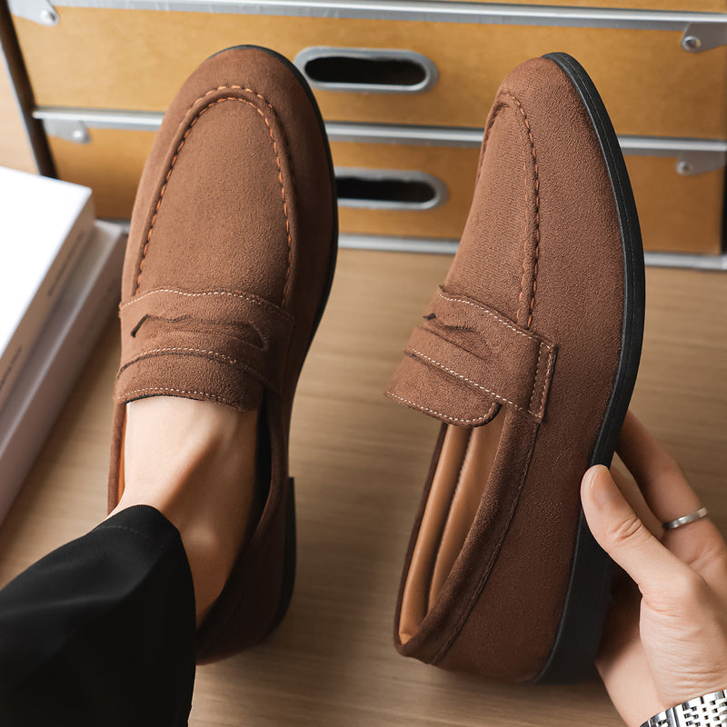 Men's Lightweight PU Leather Loafers Casual Pointed Toe