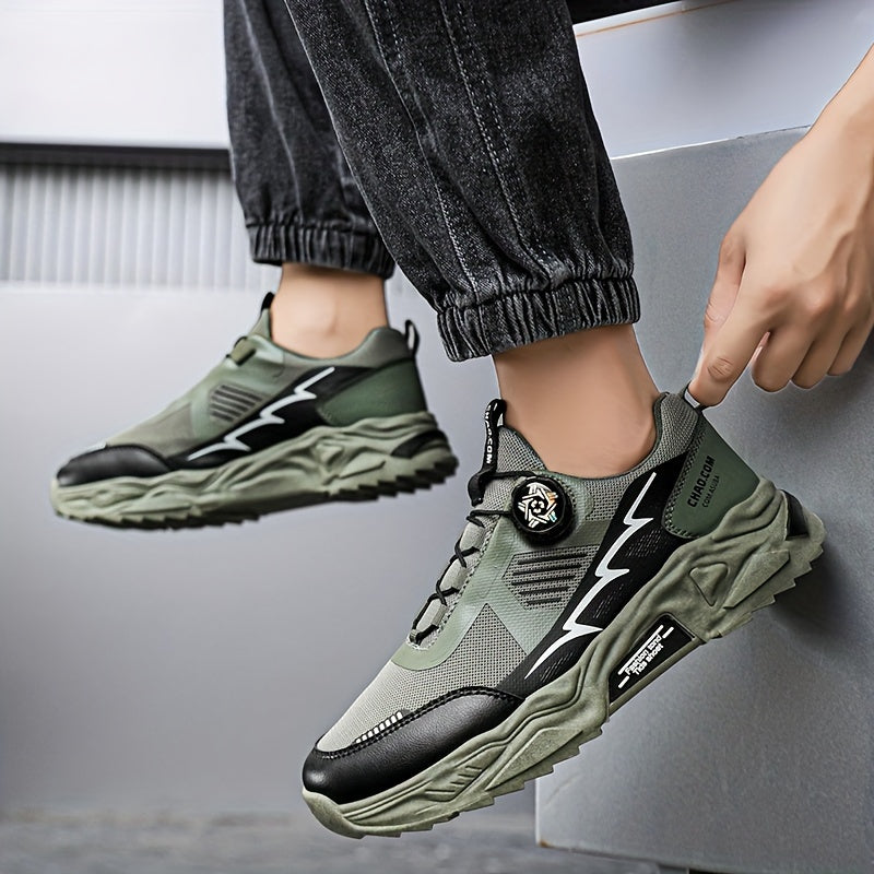 Men's Breathable Anti-Odor Outdoor Sneakers with Height - Low-Top Elastic Closure Running Shoes Suitable for Gym,, Casual Wear - -Season Comfortable Athletic Footwear with Odor-Resistant Technology - ayq