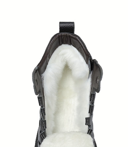 Genuine Leather High-End Plush Comfortable Warm Snow Boots