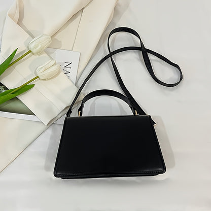 Fresh and trendy small square bag, one shoulder crossbody bag, youthful and sweet style, magnetic buckle closure bag, solid color, internet famous and popular bag