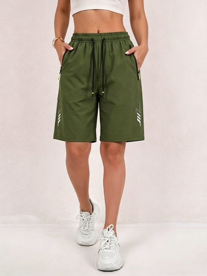 Women’s Lightweight Summer Bermuda Shorts with Drawstring Waist