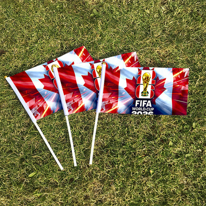 2026 World Cup Fan Handheld Banner with Canadian Maple Leaf