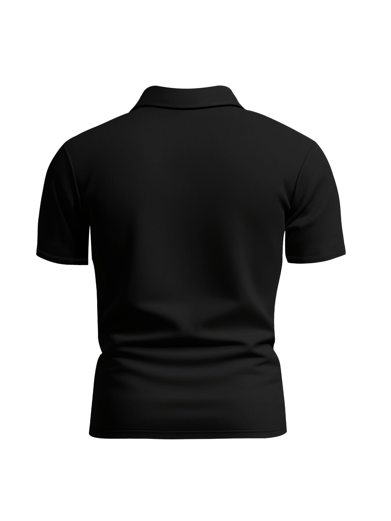 New Style Half-zip Short Sleeve, Casual Fashion Quick-dry Breathable Lapel Short Sleeve, Popular Men's Top - ayq
