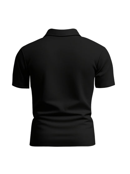 New Style Half-zip Short Sleeve, Casual Fashion Quick-dry Breathable Lapel Short Sleeve, Popular Men's Top - ayq