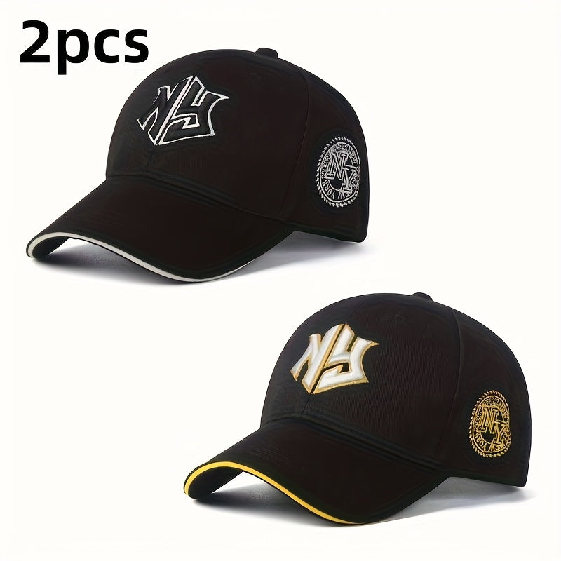 1/2pcs, Fashion Letters Embroidery Hip Hop Trucker Hats Women Men Baseball Caps Female Male Sport Visors Snapback Cap Unisex Sun Hat