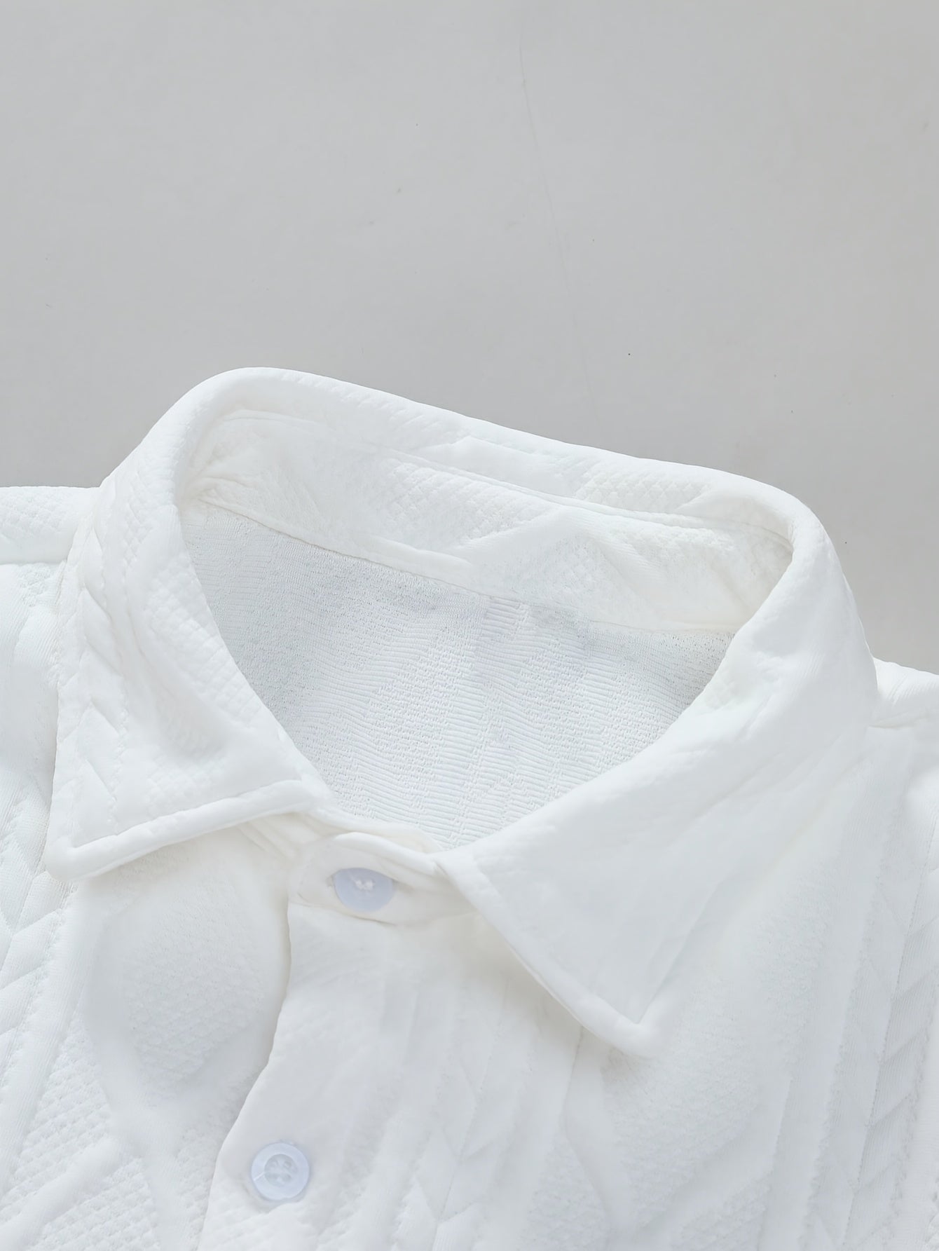 Men's Set Shirt Short Sleeve Shorts Thick Solid Color Knit Jacquard Casual Comfort High-Quality Two-Piece Set