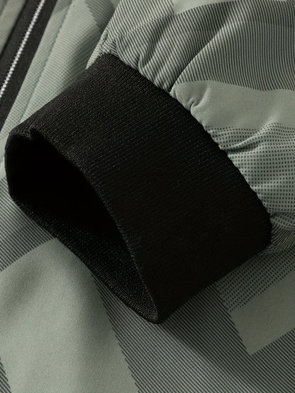 Men'S Lightweight Softshell Jacket - Olive Green/Black/Gray/ - Stand Collar Windproof Coat with Zippered Pockets - Non-Stretch Fabric for Hiking, Gym, Casual Outdoors - Spring/Fall Athletic Outerwear - Easy-Care Sportswear, H