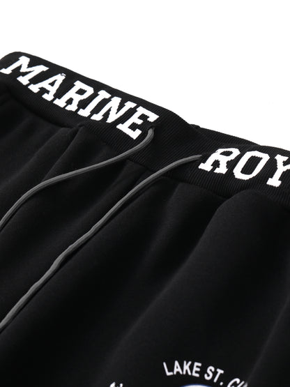 Men's Hooded Letter Print Tracksuit, 2pcs Casual Sports Set, Fashion Hoodie With Full-zip And Elastic-waist Pants, Regular Fit, Outdoor Cloth
