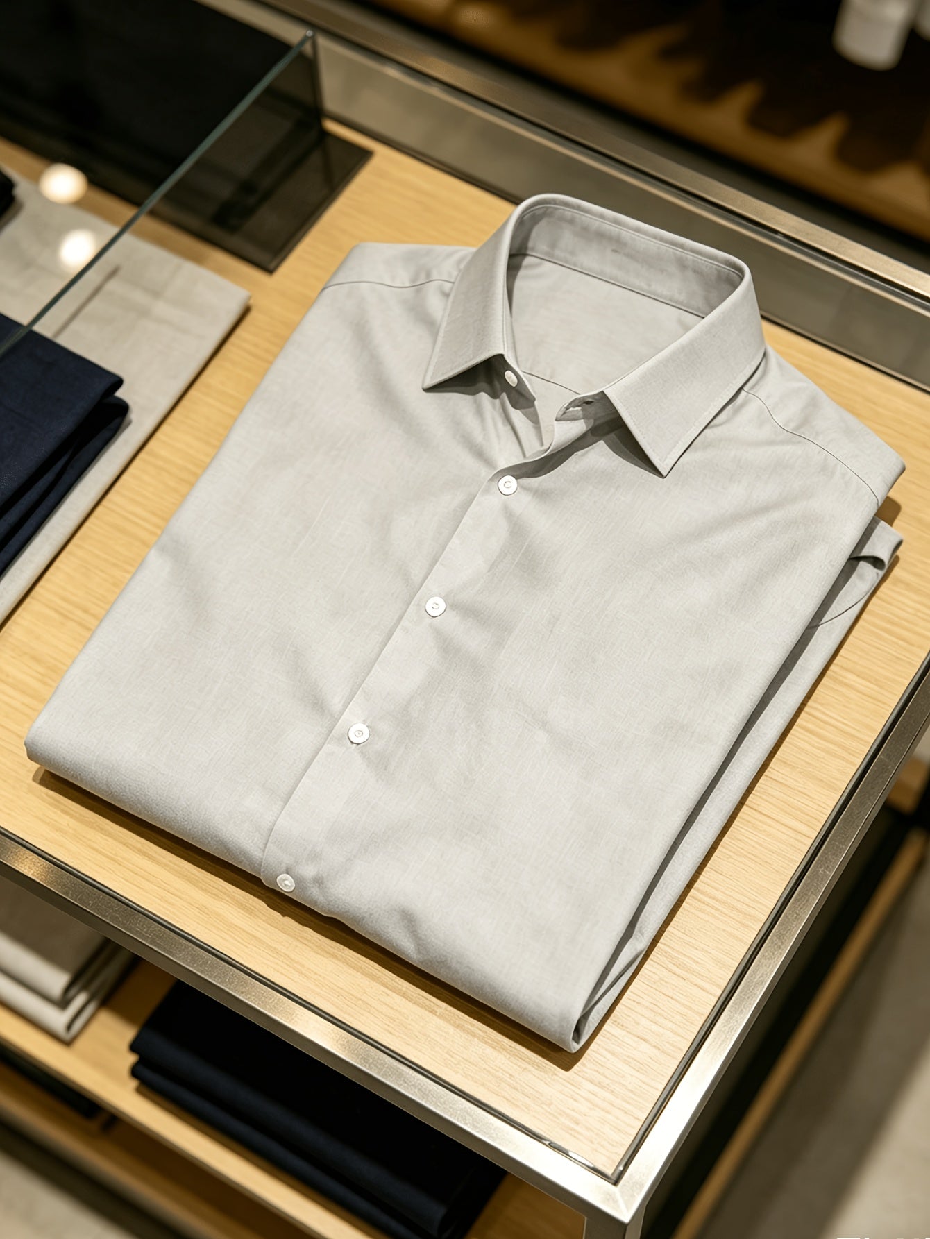 Men's 100% Cotton Short Sleeve Lapel Shirt for Summer