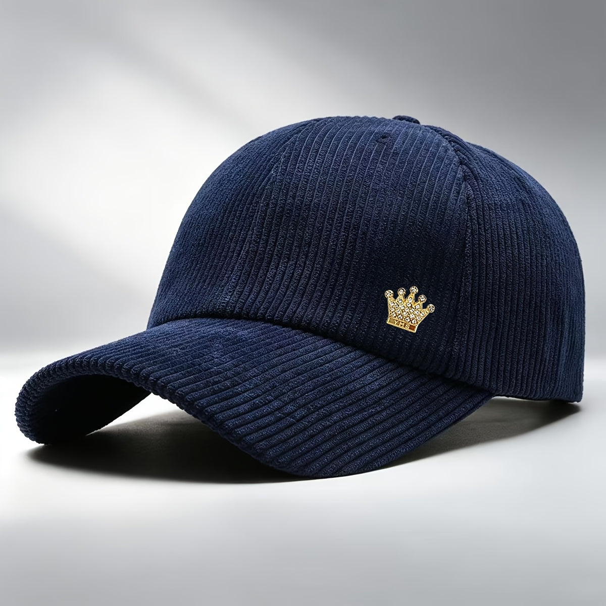 Unisex Retro Corduroy Baseball Cap with Adjustable Snapback
