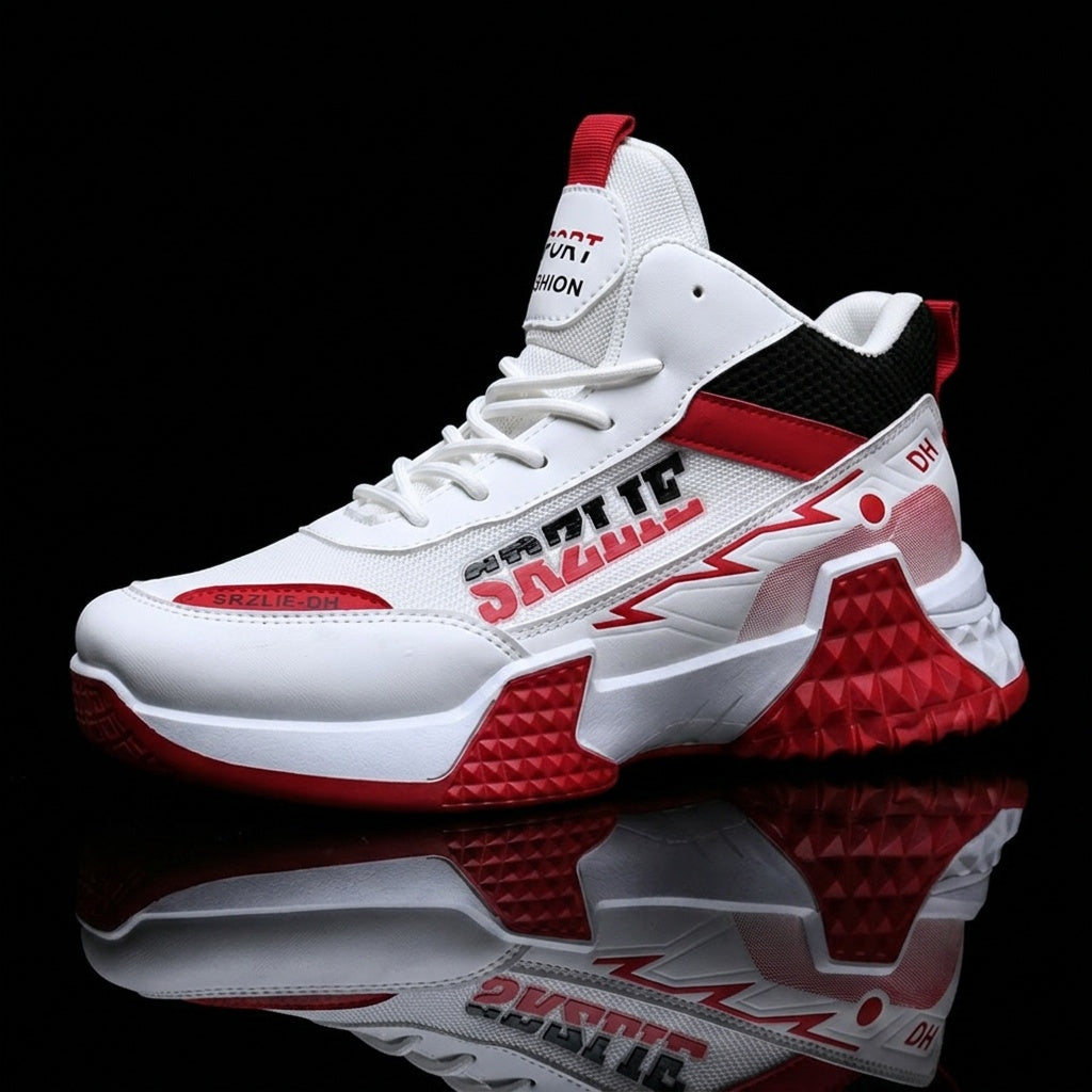 Men's Breathable Mesh High-Top Sneakers Casual Outdoor Shoes
