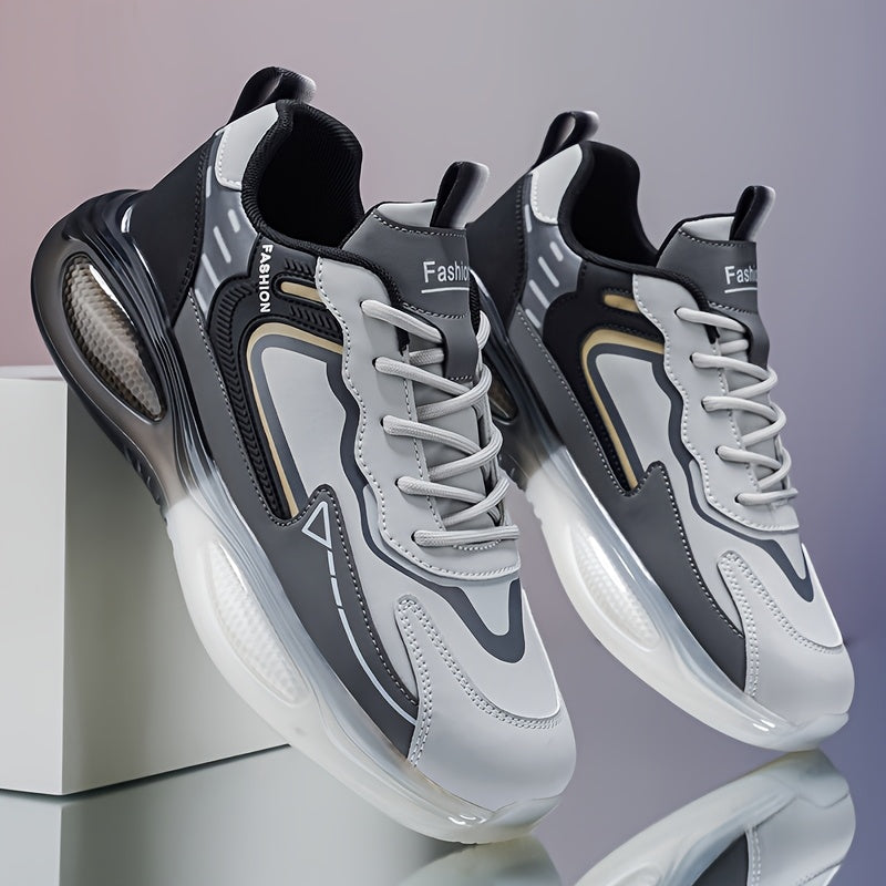 Men's All-Season Casual Outdoor Sneakers with Lace-Up Design
